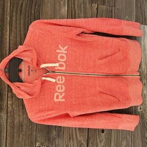 Reebok Coral Light Pink Hoodie with Ziper Size Medium